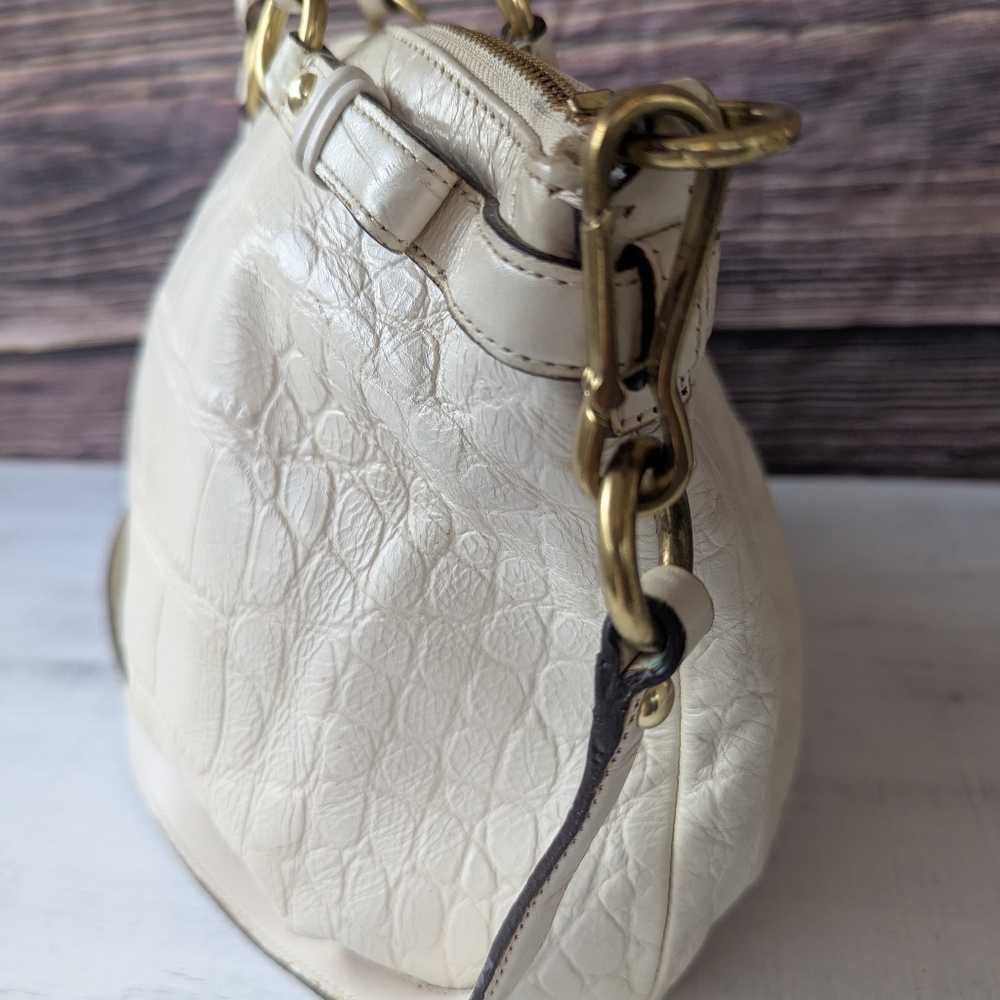 🌹Coach Madison Sophia Ivory Croc-Embossed Satchel Women's Bag - Picture 6 of 13